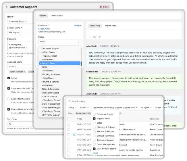 Multi-department Helpdesk